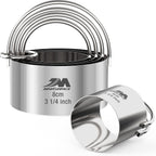 Biscuit Cutter Set for baking (5 Pieces/Set), Round Cookies Cutter with Handle, Professional Baking Dough Tools