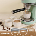 Ceramic Espresso Cups Set of 4, Double Walled Espresso Coffee Mugs for Nespresso Cups, Special glazed Demitasse Cups Expresso Coffee Cup for Espresso Machine (White)