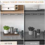 Wooden Decorative Tray, Oak 11.2" L Coffee Table Tray for Kitchen Countertop Soap Sponge Holder Candle Nightstand Table Centerpieces for Dining Room Decor Walnut