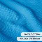 Artoid Mode 100% Cotton Sky Blue Waffle Weave Kitchen Dish Cloths, 12x12 Inch Ultra Soft Absorbent Quick Drying Kitchen Dish Towels Set of 6