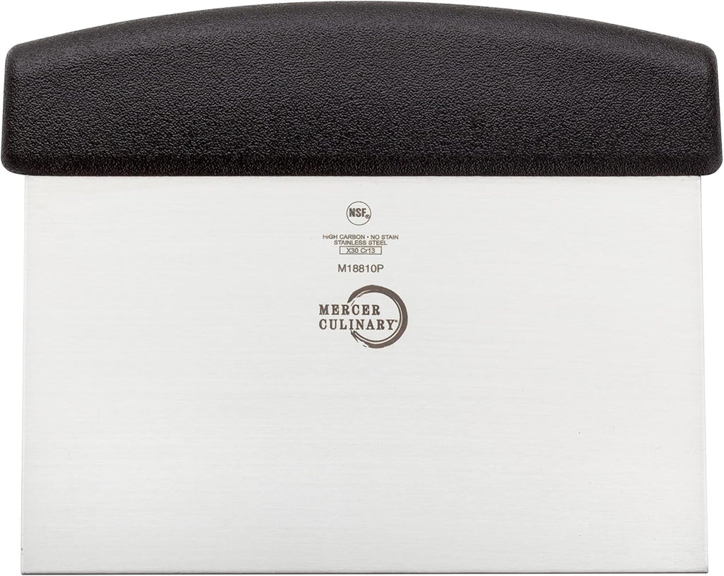 Mercer Culinary Millennia Bench Scraper, 5 7/8 Inch X 3 1/2 Inch Blade, Black Handle