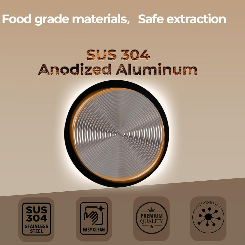 Coffee Tamper 58.35mm, Spring Loaded Espresso Tamper with 25lb/30lb/35lb Calibrated Springs, Sound Feedback & Ripple Base for Even Extraction, Espresso Accessories