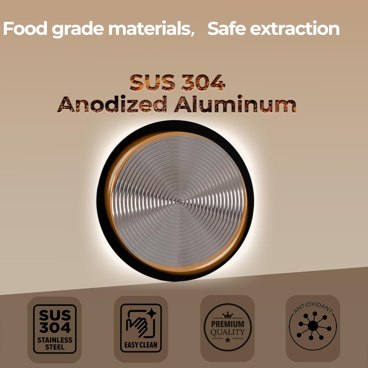 Coffee Tamper 53mm, Spring Loaded Espresso Tamper with 25lb/30lb/35lb Calibrated Springs, Sound Feedback & Ripple Base for Even Extraction, Espresso Accessories