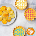 Stencil Genie 16 Pcs 5.5x5.5in Baking Stencils for Royal Icing, Airbrush; Sugar Cookies; Craft Painting