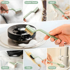 10Pack Kitchen Cleaning Brush Set,Deep Clean Gas Stove Brass Brush, Kitchen Sink Nylon Brushes,Cooktop Scraper,Stiff Bristles Rust Removing and Dust, Scrubber Brush for Range Hood Grease Grime