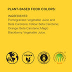 Plant-Based Food Color Variety Pack by Supernatural, Food Dye Powders, 4 Natural Colors, No Artificial Dyes, Gluten Free, Vegan (Pack of 4)