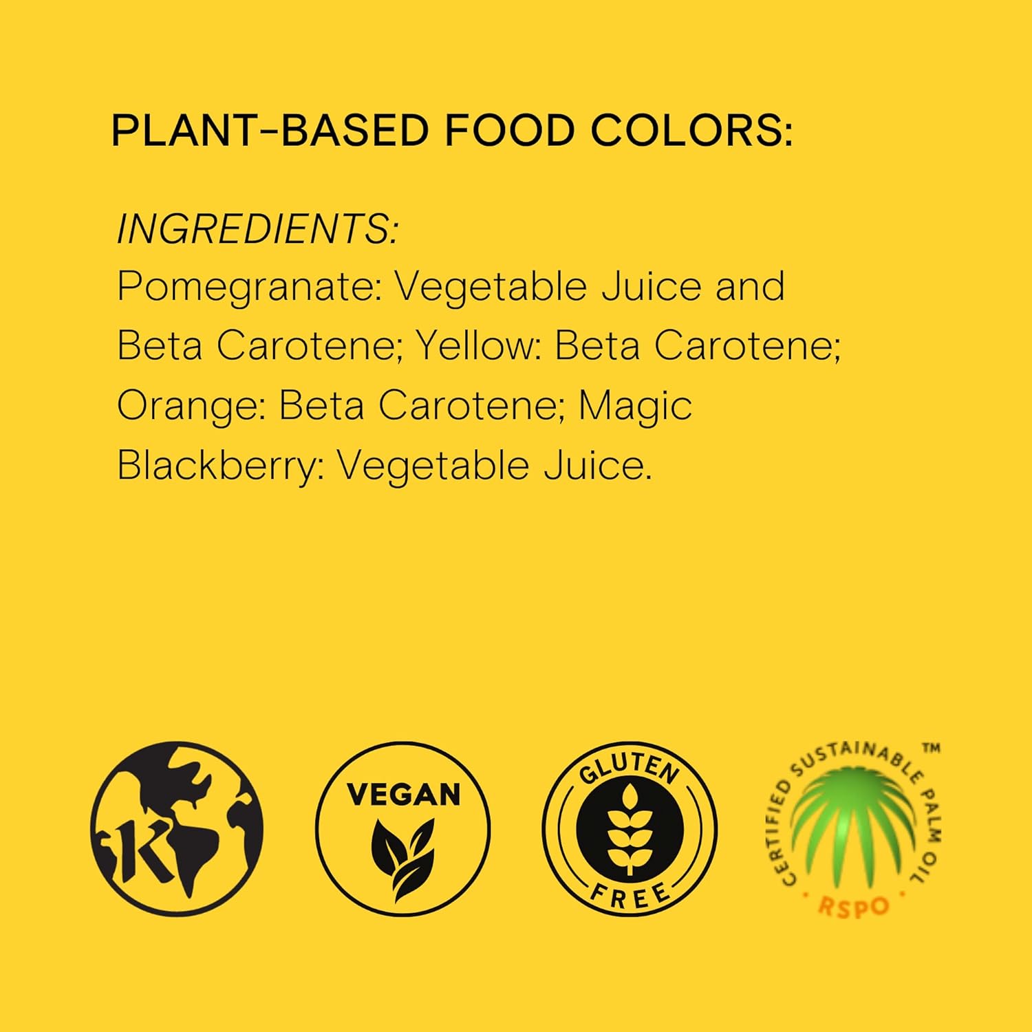 Plant-Based Food Color Variety Pack by Supernatural, Food Dye Powders, 4 Natural Colors, No Artificial Dyes, Gluten Free, Vegan (Pack of 4)