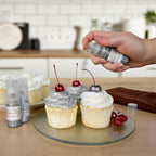 Bakell - Silver Tinker Dust (4g, 1x Mini Spray Pump) Edible Glitter for Food, Desserts, and Beverages!