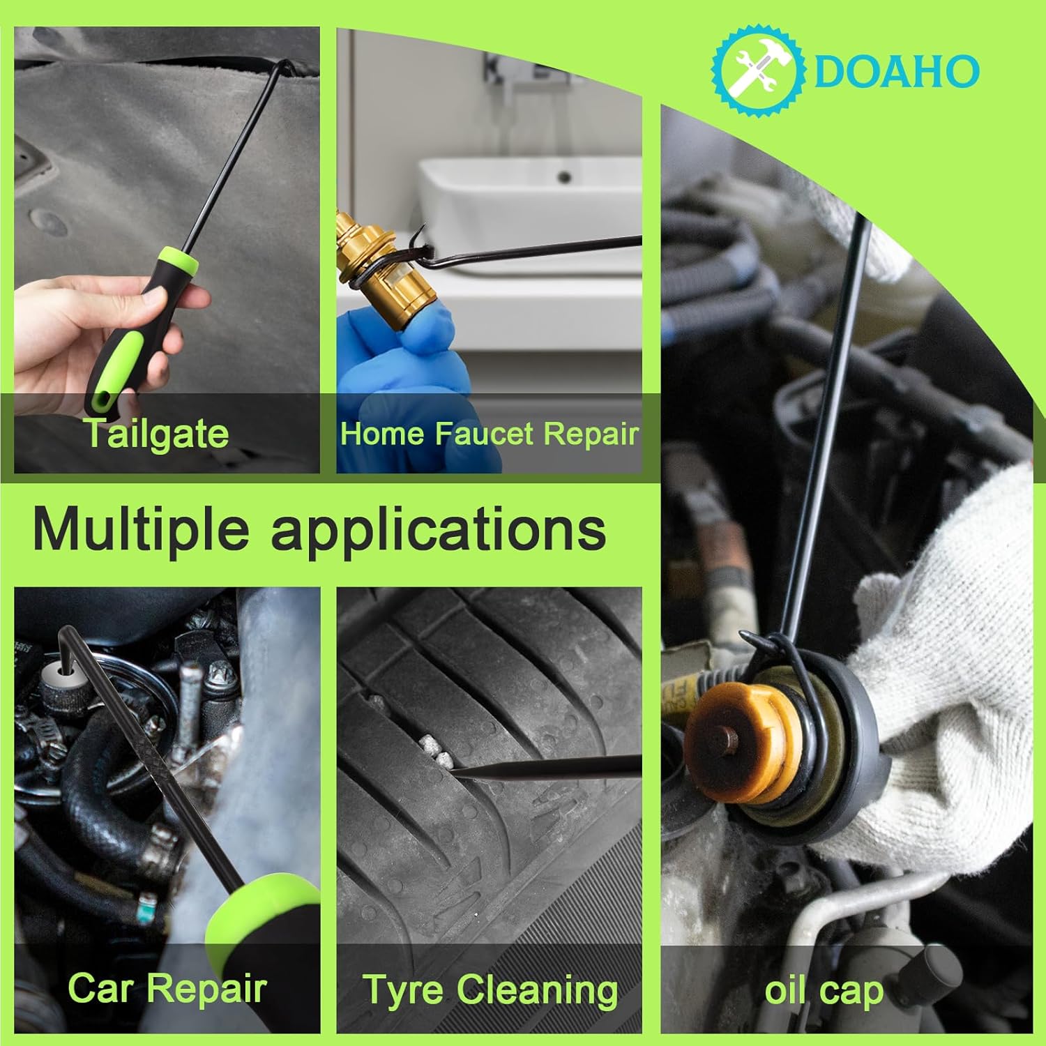 12PCS Automotive Hook and Pick Tool Set,Long & Mini Precision Puller Remover Tool Kit for Auto O-Ring,Seal & Gasket Removal,Mechanic Professional Tools,Car Repair Essentials