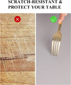 Light Gray Plastic Table Cover Protector, 42" x 60" Waterproof Easy Flat PVC Desk Pad Mat, 1.5mm Thick Rectangle Vinyl Table Top Protector for Dining Room Table, Office, Dresser