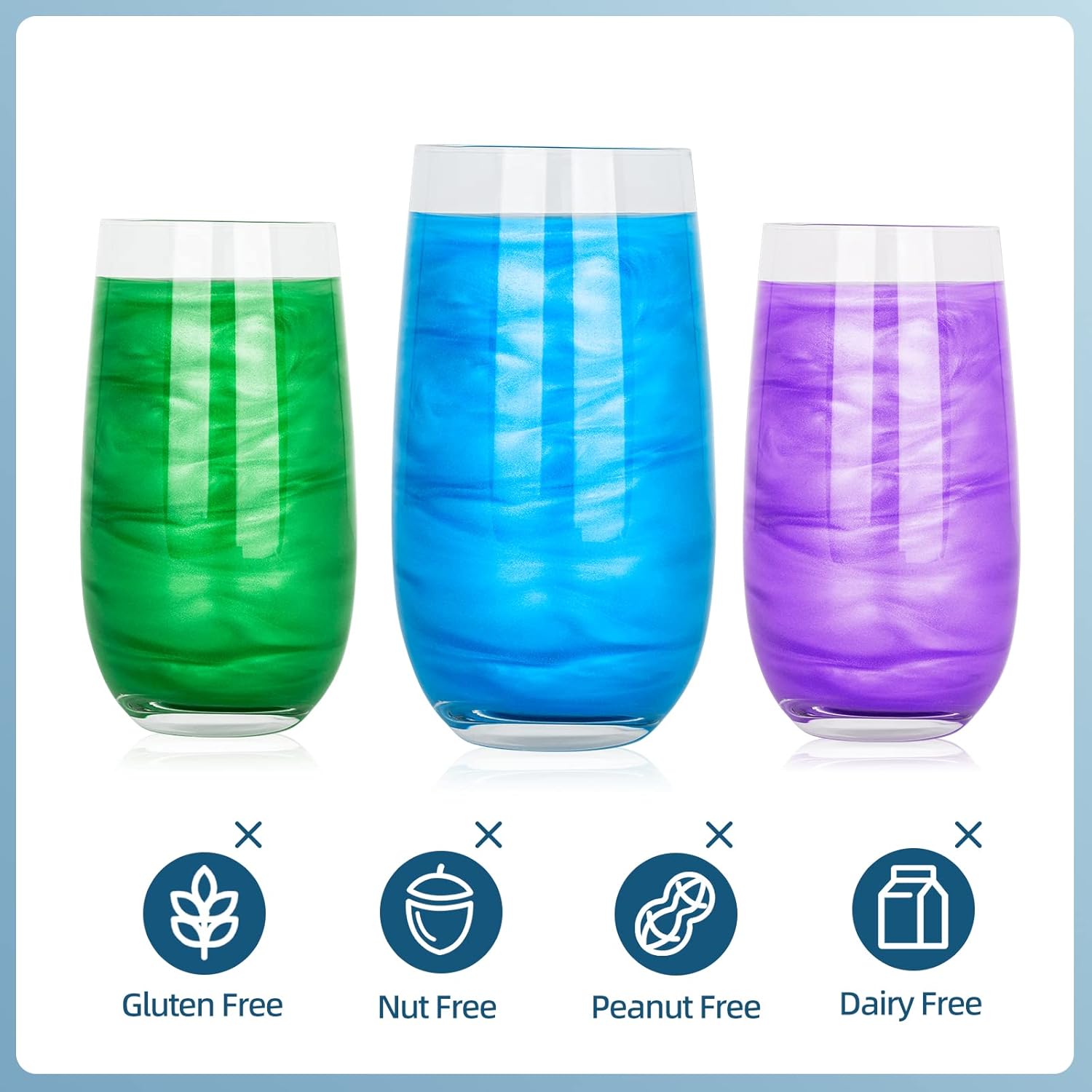 Edible Glitter Set - Luster Dust Edible Set 12 Metallic Colors - Food Grade Coloring Glitter Shimmer Dust Powder, Dusting Powder for Cake Decorating, Baking, Drinks, Fondant, Candy, Cookie - 5g Each