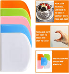 Dough Cutter Bench Scraper for Baking, 5 PCs BPA Free PE Plastic Flexible Bowl Scraper, Food-safe Plastic Dough Scraper for Bread Cake Dough Fondant Icing (White, Green, Orange, Blue, Pink)