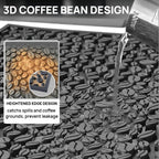 Coffee Bar Mats for Countertop, Bar Decor Accessories, Coffee Machine Tray for Countertop, Non-slip Dish Drying Mat, Rubber Barista Tools Pad, Espresso Organizer (Black, 18"x12")