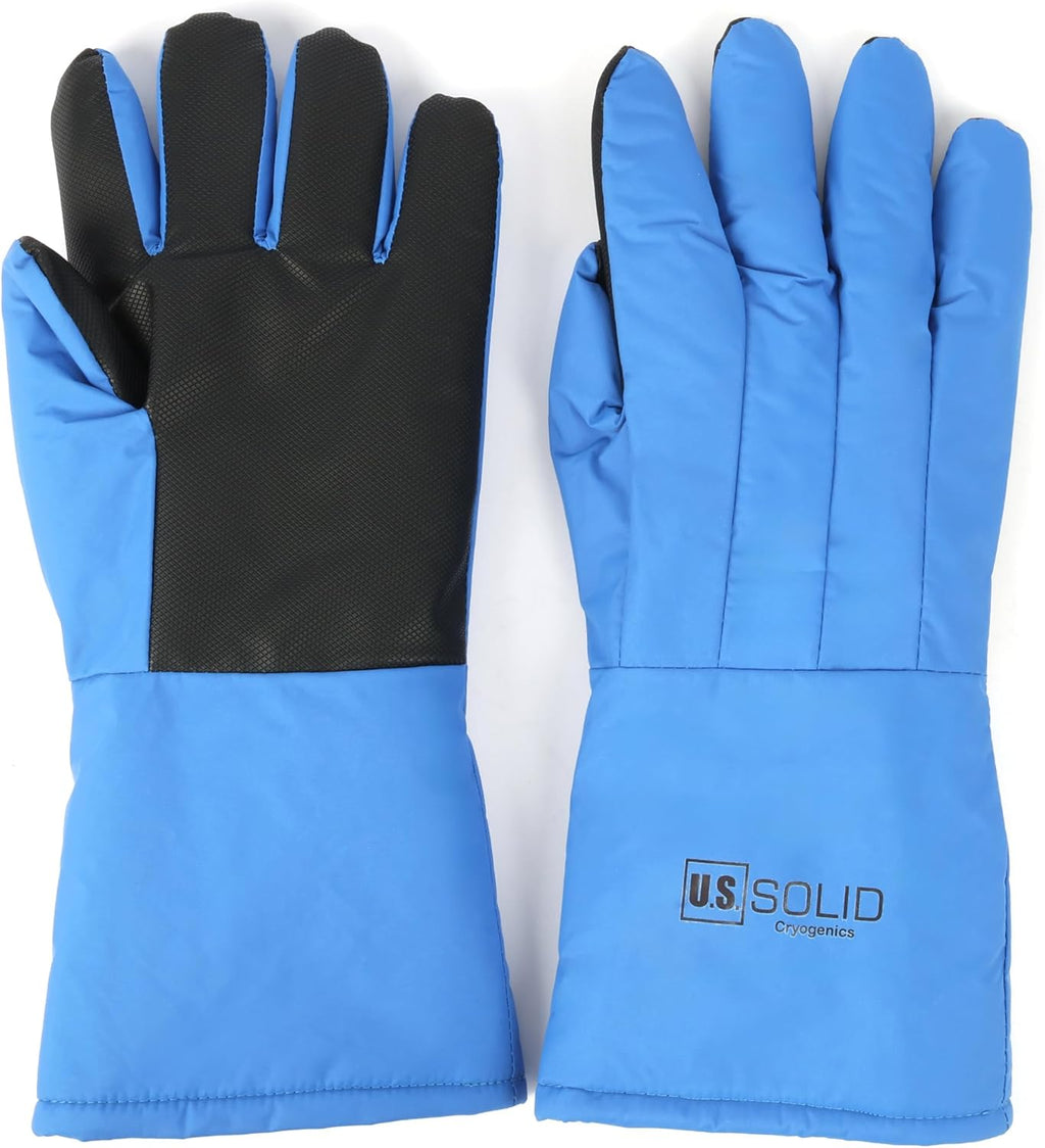 U.S. Solid Cryogenic Gloves, Liquid Nitrogen Protection, -319°F, Low Temperature Resistant, CE EN511 Certified
