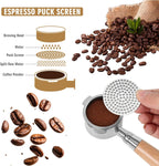 58.35mm Espresso Puck Screen, Stainless Steel Reusable Espresso Filters, 150μm, Bottomless Portafilter Filter Accessories for Espresso Portafilter Filter Basket