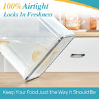 Vtopmart 8.5L 2 Pack Extra Large Flour Sugar Storage Containers for 20lbs flour, Airtight Kitchen Pantry Organization Canisters with Lids for Bulk food, Rice, Baking Supplies, BPA Free, Black