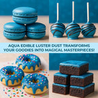 Bulk (20g) Light Blue Luster Dust Edible Glitter for Cocktails | Premium Edible Light Blue Luster Dust for Cake Decorations - Edible Glitter for Drinks Cupcakes Cookies Cakes Food Paint