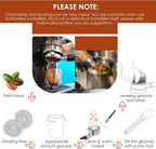 54mm Bottomless Portafilter Compatible with Breville Barista Series and Machines (Filter Basket Included)