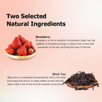 HANFANGLING Strawberry Black Tea, 100% Natural Loose Leaf, Blend Of Strawberry Fruit And Black Tea Aroma