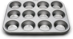 Fox Run Muffin and Cupcake Pan, 12 Standard Cup, Stainless Steel