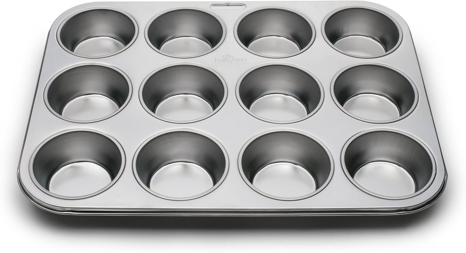 Fox Run Muffin and Cupcake Pan, 12 Standard Cup, Stainless Steel
