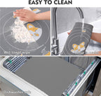 Ourokhome Silicone Baking Mat Sheet and Pastry Dough Cutter, 0.5 Inch Thick 32" X 24" BPA free Silicone Rolling Mat, Non-Stick and Anti-Slip, Dishwasher Safe (Gray)