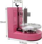 TECHTONGDA Cake Decorating Coating Machine Cream Spreading Automatic Frosting Turntable with Graduated Scraper 60-320RPM Rotating Speed for 4-12inch Cakes Pink