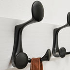 SKOLOO 43-Inch White Wood Coat Rack Wall Mount with 8 Triple Hooks - Ideal for Family Entrances, Classrooms, and Pet Supplies Storage - Perfect Coat Hooks for Wall