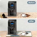 Rnivvi Coffee Mat, 16" x 24" Cute Boho Theme Coffee Bar Mats for Espresso Machine Station Accessories and Organizer, Hide Stain Rubber Backed Absorbent Dish Drying Pad for Kitchen Counter, Circle