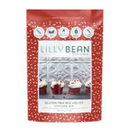 LillyBean Gluten Free Moist Red Velvet Cake and Cupcake Mix with No Artificial Colors - Dairy and Soy Free, Vegan - Makes Delicious Desserts - Cakes, Donuts, Cake Pops - 12 oz