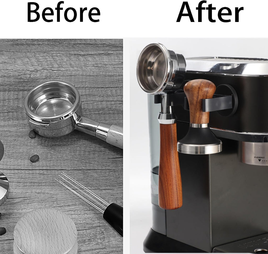 Wall Mounted Magnetic Hand Tamper Holder, Magnetic Wall Rack Portafilters Holder Coffee Filter Tamper Stand, Portafilter Holder for Home Office Kitchen