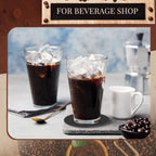 TaoBary 400 Pcs Disposable Paper Coasters Bulk 1MM, 4 Inch Round Cardboard Coasters Blank for Bar Drinks DIY Crafts Arts Wedding (Black)