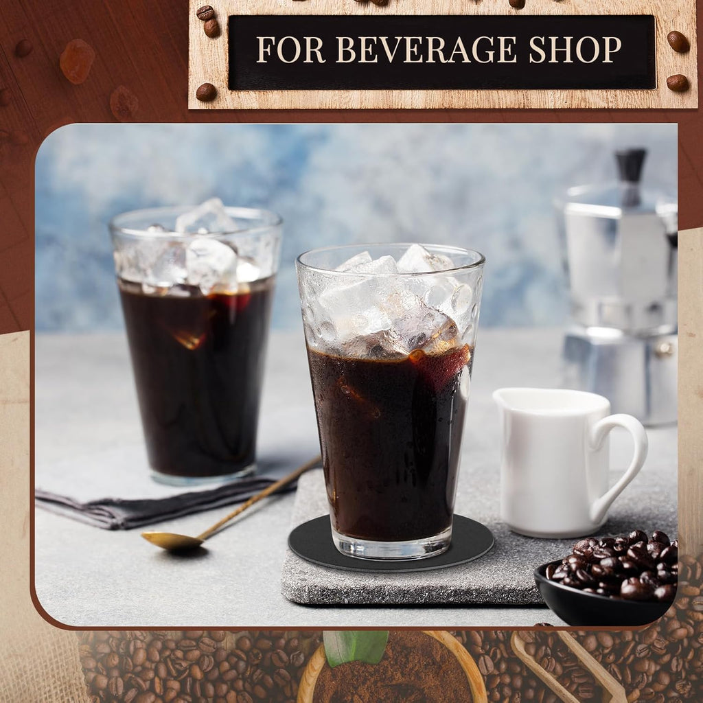 TaoBary 600 Pcs Disposable Paper Coasters Bulk 1MM, 4 Inch Round Cardboard Coasters Blank for Bar Drinks DIY Crafts Arts Wedding (Black)