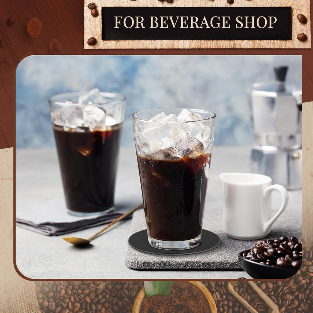 TaoBary 800 Pcs Disposable Paper Coasters Bulk 1MM, 4 Inch Round Cardboard Coasters Blank for Bar Drinks DIY Crafts Arts Wedding (Black)