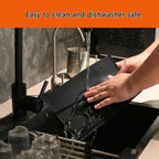 Espresso Tamping Mat, Silicone Coffee Tamping Mat with Three Grooved Sections Suitable for 51mm Tamper and Coffee Distributor, Espresso Accessories Tool for Baristas, Black