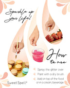 Sweet Spell Edible Glitter (15g) - Shimmer Sparkles for Drinks, Cakes, Cocktails - 100% Edible & Food Grade Glitter, Vegan, Gluten-Free (Rose Gold)