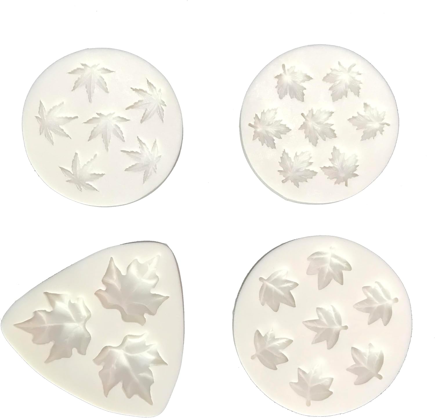 Lovely Small Items Silicone Fondant Molds Set For Cake Topper, Gumpaste, Candy & Chocolate, Polymer Clay and More (Maples)