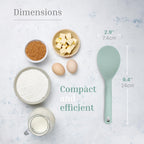 Silicone Rice Paddle Set – 2-Piece Set of Spoon Spatulas for Non-Stick Cookware – Kitchen Tools and Accessories with Comfortable Handles, Heat-Resistant Utensils for Cooking and Baking – Pastel Green