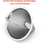 #4 Reusable Permanent Cone Coffee Filters, 8~12 Cup Size 4 Coffee Filters, Perfect Fit for Cuisinart Hamilton Beach Coffee Maker Filter, Replace Cuisinart GTF Gold Tone Coffee Filters