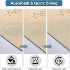 Cream Dish Drying Mat 16''x19'', Absorbent Anti Spill Bar Mat for Kitchen Counter, Fits Under Coffee Maker & Espresso Machine