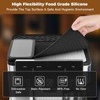 Top Mat for Ninja Luxe Cafe Espresso Machine ES601 – Protect Top Surface Food Grade Silicone Tamping Mat for Ninja luxe Cafe Accessories – Waterproof Non-Slip Espresso Tamper Mat Black