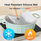 Silicone Baking Mat 35.4"x23.6" Food Grade Silicone Mats for Kitchen Counter Large Countertop Protector Mat with Edge Heightening Non-Slip Heat Resistant Mats for Countertop Easy Clean Transparent