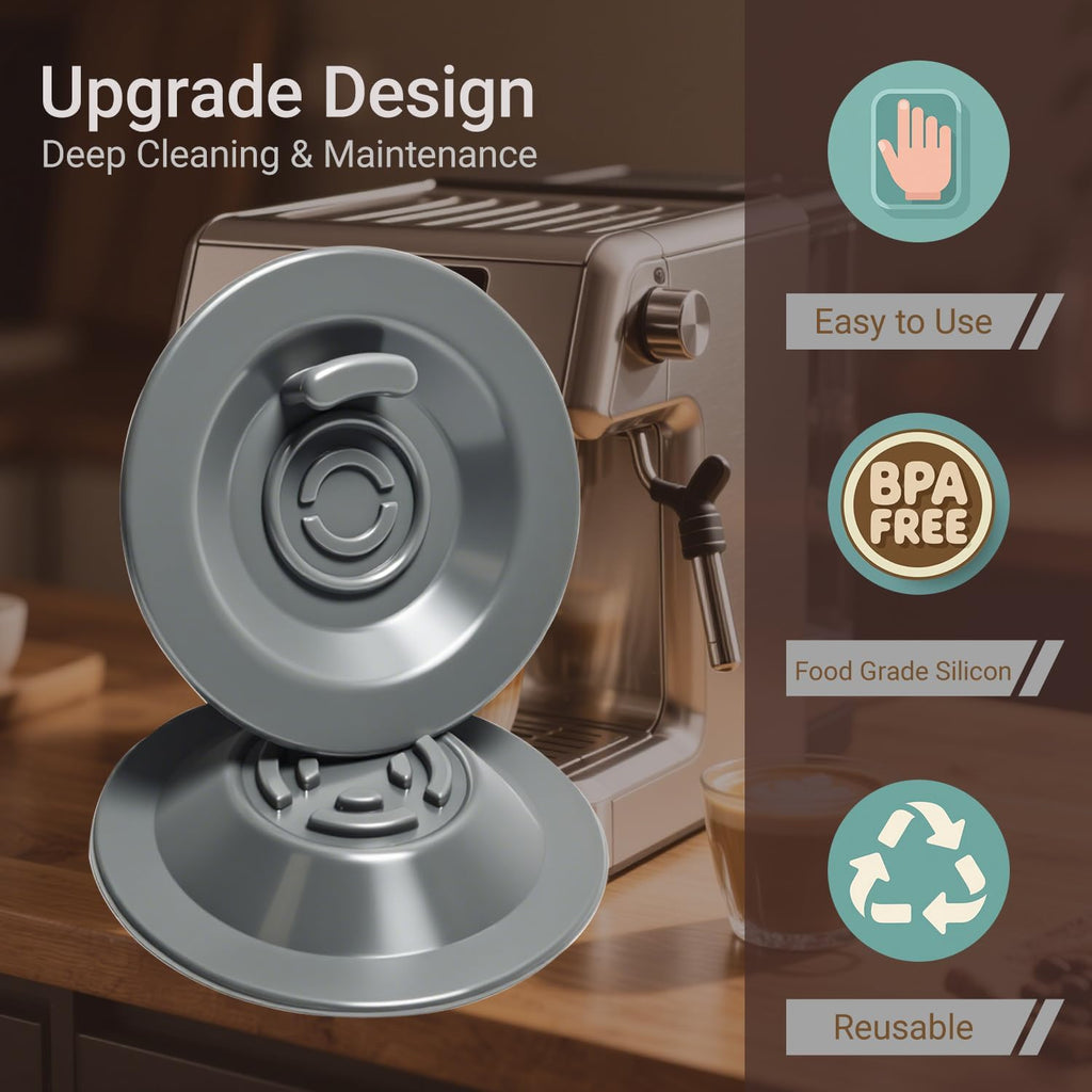 2PCS 54MM Espresso Backflush Cleaning Disc for Breville Machines - Professional Breville Cleaning Disc Compatible with BES870XL, BES878BSS, BES880 & More - Durable Blind Filter Disk for Deep Cleaning