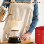 uxcell 2Pcs Round Tea Canisters, 3" x 3" Airtight Metal Tea Containers for Loose Tea, Coffee Beans, Spices - Durable, Compact, and Stylish Storage Tea Tin (Red)