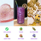 Edible Glitter - 10 Colors Luster Dust Edible Set for Drinks, Food Grade Edible Glitter Dust for Cake Decorating, Cocktail, Fondant, Strawberries, Candy, Cookie, Chocolate. Vegan and Gluten Free - 4g/bottle