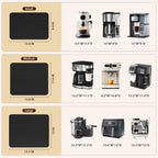 GuanQiao 360° Rotation Appliance Slider for Coffee Maker & Heavy Kitchen Appliance, Bamboo Rolling Tray for kitchen Counter, Sliding Tray with Premium Wheels (Black, 13.9"× 9.4")