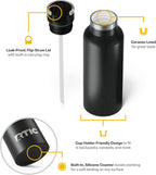 RTIC 16oz Journey Bottle Metal Stainless Steel Vacuum Insulated, BPA Free, Reusable, for Water, Hot and Cold Drinks, Travel, Sports, Camping, Black