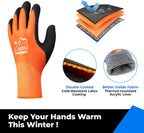Waterproof Winter Work Gloves for Men and Women, Touchscreen, Freezer Gloves, Thermal Insulated, for Cold Weather