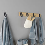 IBosins 15PCS Coat Hooks Wall Mounted Single Prong Robe Hook for Hanging Towel Hooks with 30 Screws for Bags, Hat, Cap, Scarf, Cup (Black)