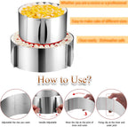 DATANYA Cake Ring Extra High 15cm - Adjustable 6 Inch to12Inch Stainless Steel Round Cake Mousse Molds Baking Ring, 5.9 Inch Deep Cake Mold with Precise Scaling